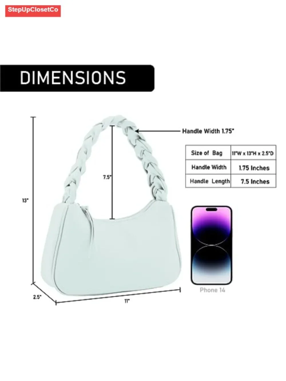 Braided Top Handle Hobo Shoulder Bag for Women, Vegan Leather Purse